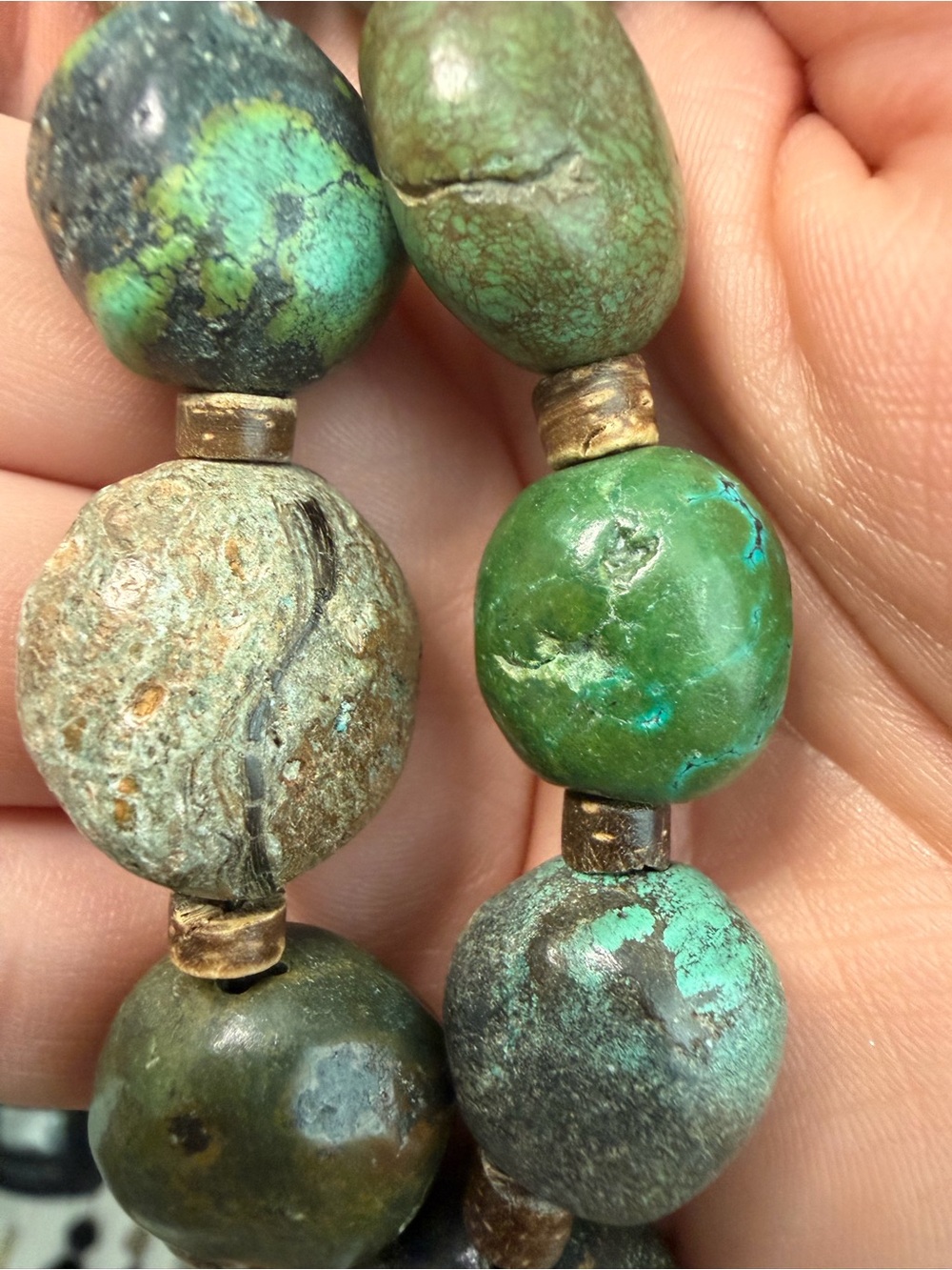 Rough Raw Turquoise Necklace - Picture 3 of 6
